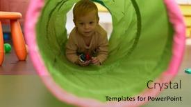  Presentation with cars - Theme featuring adorable-toddler-crawling-throw-tunnel background and a tawny brown colored foreground
