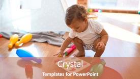  Presentation with numbers - Slide deck having adorable-toddler-learning-numbers-using background and a coral colored foreground