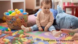  Presentation with xylophone - Theme with adorable-toddler-playing-with-wooden background and a coral colored foreground