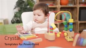  Presentation with xylophone - Presentation theme enhanced with adorable-toddler-playing-xylophone-sitting background and a  colored foreground