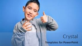  Presentation with blue water - Cool new presentation with adorable-toddler-smiling-happy backdrop and a teal colored foreground