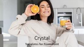  Presentation with microwave imaging image of modern - Audience pleasing PPT theme consisting of adorable woman 30s drinking orange backdrop and a light gray colored foreground