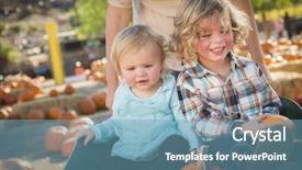  Presentation with family day - Cool new presentation design with adorable young family enjoys backdrop and a teal colored foreground