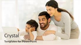  Presentation with indian history temples - Colorful slide set enhanced with family using laptop at home backdrop and a lemonade colored foreground