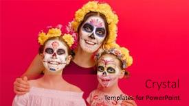  Presentation with zombies - Slide deck consisting of adorable-zombies-in-flower-wreaths background and a red colored foreground
