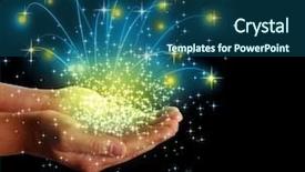  Presentation with stars - Presentation theme consisting of adoration god - stars and magic in your background and a  colored foreground