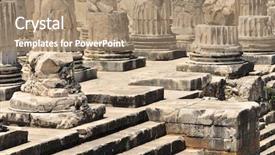  Presentation with turkey - Presentation theme featuring adoration god - temple of apollon - didyma background and a coral colored foreground