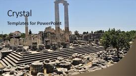  Presentation with turkey - Cool new presentation theme with adoration god - temple of apollon - didyma backdrop and a light blue colored foreground