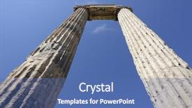  Presentation with antique - Audience pleasing PPT theme consisting of adoration god - view of temple of apollo backdrop and a ocean colored foreground