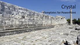  Presentation with antique - Colorful theme enhanced with adoration god - view of temple of apollo backdrop and a  colored foreground