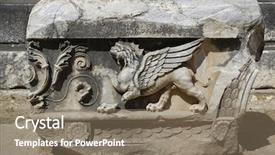  Presentation with antique - Cool new presentation theme with adoration god - view of temple of apollo backdrop and a violet colored foreground