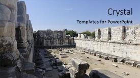  Presentation with view of rotterdam city - Slides consisting of adoration god - view of temple of apollo background and a  colored foreground