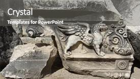  Presentation with antique - Beautiful presentation theme featuring adoration god - view of temple of apollo backdrop and a gray colored foreground