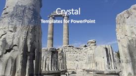  Presentation with antique - PPT theme with adoration god - view of temple of apollo background and a  colored foreground