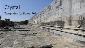  Presentation with antique - Colorful slides enhanced with adoration god - view of temple of apollo backdrop and a  colored foreground