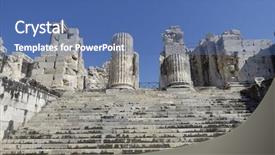  Presentation with view of rotterdam city - Slides featuring adoration god - view of temple of apollo background and a  colored foreground