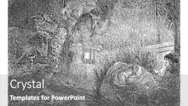  Presentation with engraving - Cool new slides with adoration-of-the-shepherds-night backdrop and a gray colored foreground