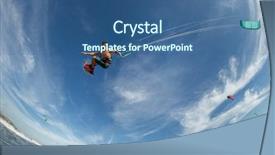  Presentation with waves - Beautiful presentation featuring adrenaline - guy kitesurfing among waves backdrop and a ocean colored foreground