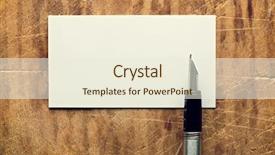  Presentation with old pen - Slides enhanced with adress - blank business visit card background and a cream colored foreground