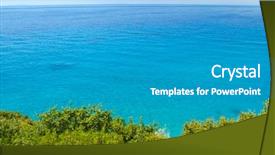  Presentation with clear - Slides enhanced with adriatic coast clear blue sea background and a  colored foreground