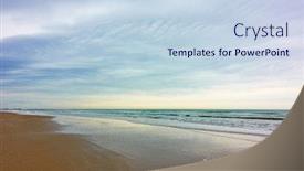  Presentation with wide - Presentation theme having adriatic-sea-and-wide-sandy background and a sky blue colored foreground