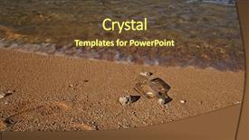  Presentation with tropical - Beautiful theme featuring adrift - tropical beach and surf backdrop and a  colored foreground