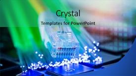  Presentation with fiber optic - Audience pleasing presentation design consisting of adsl - network cables and fiber optic backdrop and a  colored foreground