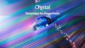  Presentation with fiber - Audience pleasing PPT theme consisting of adsl - network cables with fiber optical backdrop and a teal colored foreground