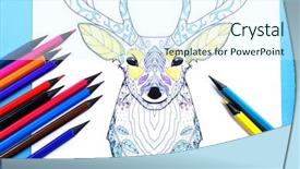  Presentation with anti stress - Audience pleasing theme consisting of adult anti stress coloring backdrop and a  colored foreground