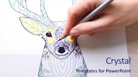  Presentation with anti stress - Slide deck with adult anti stress coloring background and a sky blue colored foreground