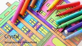  Presentation with anti stress - PPT theme having adult anti stress coloring background and a coral colored foreground