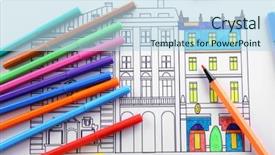  Presentation with anti stress - Amazing PPT theme having adult anti stress coloring backdrop and a  colored foreground