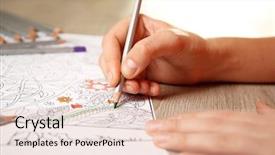  Presentation with adult coloring book - Audience pleasing PPT theme consisting of adult antistress colouring book backdrop and a lemonade colored foreground