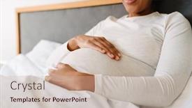  Presentation with beautiful black women smiling - PPT layouts featuring adult-beautiful-pregnant-smiling-african background and a soft green colored foreground
