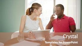  Presentation with water splash on black - Slides having adult black man drinking water background and a coral colored foreground