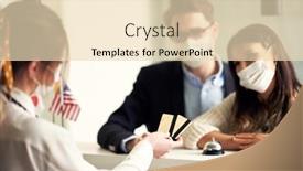  Presentation with masks - Amazing presentation having adult-couple-wearing-masks-checking backdrop and a lemonade colored foreground