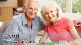  Presentation with daughter - Audience pleasing PPT theme consisting of adult daughter sharing meal backdrop and a light gray colored foreground