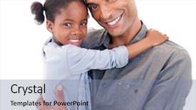  Presentation with daughter - Cool new presentation theme with adult day care - afro-american father holding her little backdrop and a seafoam green colored foreground