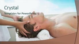  Presentation with indian head massage - PPT layouts enhanced with adult day care - side view of a handsome background and a  colored foreground