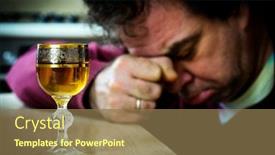  Presentation with alcohol - Slides enhanced with adult-drunk-man-is-sleeping background and a coral colored foreground