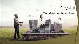  Presentation with faces lots adult mixed - Amazing slide set having adult engineer man mixed media backdrop and a  colored foreground