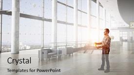  Presentation with faces lots adult mixed - PPT theme enhanced with adult engineer man mixed media background and a  colored foreground