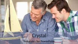  Presentation with catholic father son hoyly spirit - Amazing PPT layouts having adult father and son model backdrop and a seafoam green colored foreground