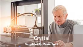  Presentation with design - Presentation design consisting of adult-focused-man-designer-develops background and a coral colored foreground