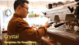  Presentation with asian - Presentation theme with adult-happy-asian-man-wearing background and a  colored foreground