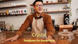  Presentation with asian - PPT theme consisting of adult-happy-asian-man-wearing background and a tawny brown colored foreground