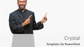 Presentation with catholic ucharist worship jesus - PPT theme enhanced with adult-hispanic-catholic-priest-man background and a white colored foreground