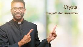  Presentation with catholic advent - PPT theme consisting of adult hispanic catholic priest man background and a  colored foreground