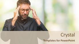  Presentation with heat stress - Audience pleasing theme consisting of adult hispanic catholic priest man backdrop and a lemonade colored foreground