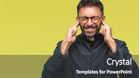  Presentation with deaf - Audience pleasing slide deck consisting of adult hispanic catholic priest man backdrop and a dark gray colored foreground